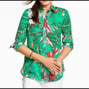 COPY - Talbots Peaceful Jungle cotton shirt